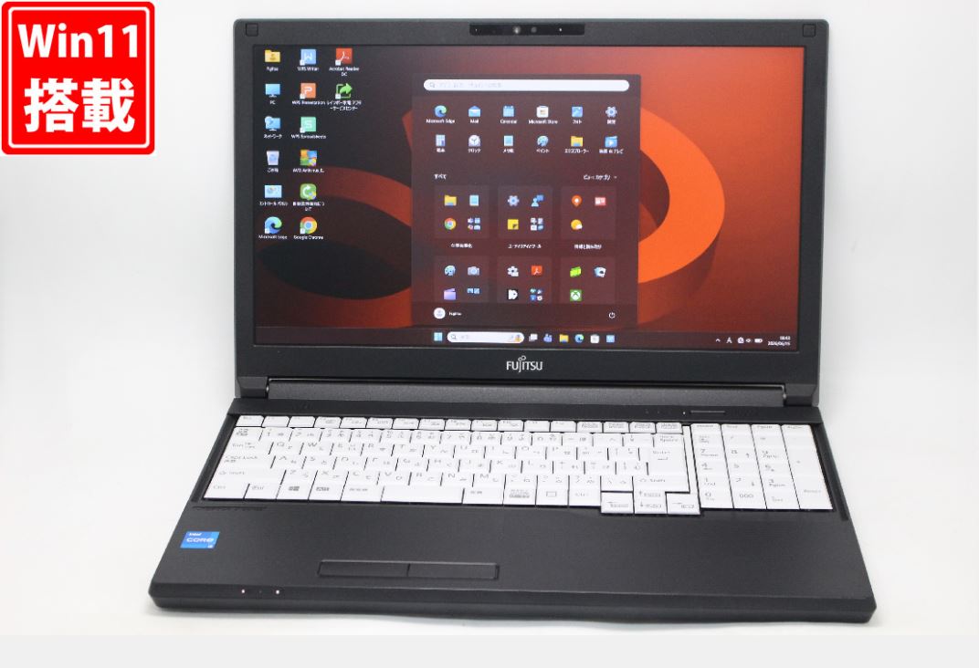 良品 フルHD 15.6インチ Fujitsu LIFEBOOK A5512KX Windows11 10コア 卓越性能 第12世代Core i5-1235U 8GB 爆速NVMe式256GB-SSD カメラ 無線Wi-Fi6 Office付き Win11【中古ノートパソコン 中古パソコン 中古PC】送料無料 対応 即日発送（Windows10も対応可能 Win10）｜レインボー家電