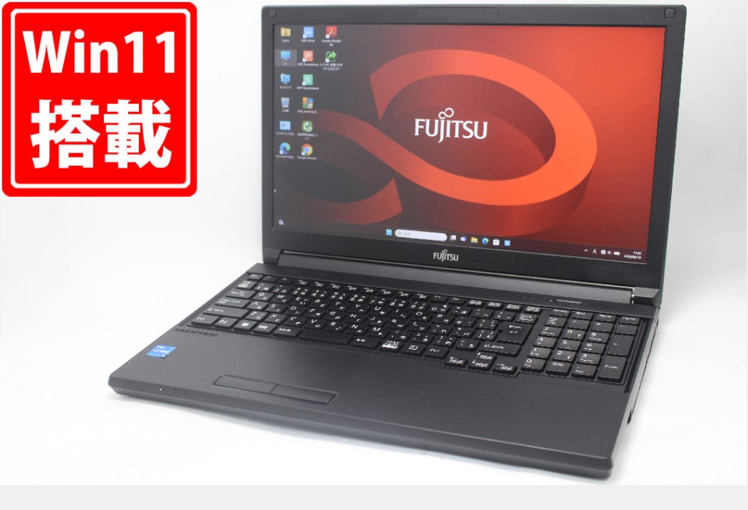 良品 フルHD 15.6インチ Fujitsu LIFEBOOK A5512K Windows11 10コア 卓越性能 第12世代Core i5-1235U 8GB 爆速NVMe式256GB-SSD 無線Wi-Fi6 Office付き Win11【中古ノートパソコン 中古パソコン 中古PC】送料無料 対応 即日発送（Windows10も対応可能 Win10）｜レインボー家電 28,593円