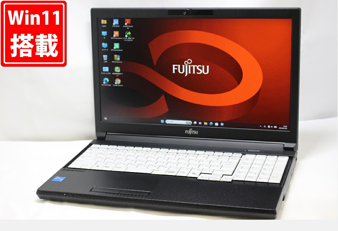 良品 フルHD 15.6インチ Fujitsu LIFEBOOK A5513R Windows11 10コア 卓越性能 第13世代Core i5-1345U 16GB 爆速NVMe式512GB-SSD カメラ 無線Wi-Fi6 Office付き Win11【中古ノートパソコン 中古パソコン 中古PC】送料無料 対応 即日発送(Windows10も対応可能 Win10)|レインボー家電