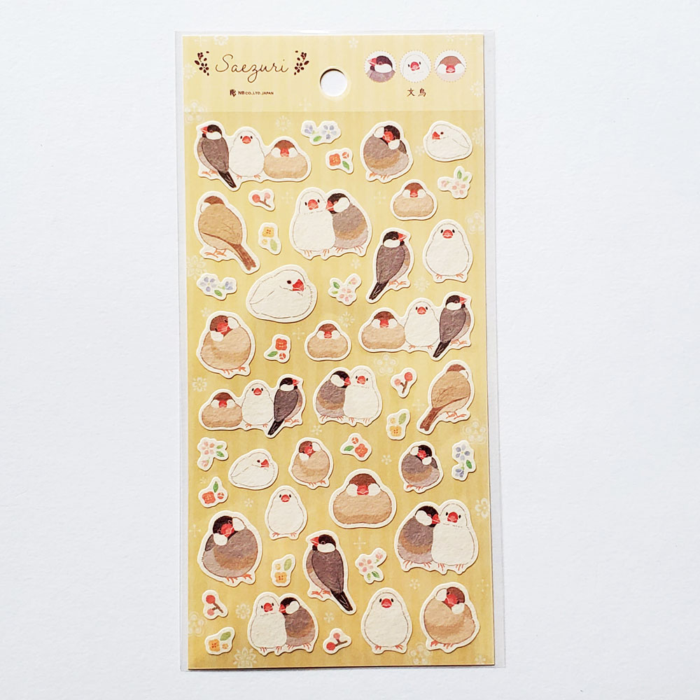 楽天市場】ことりステッカー ☆白文鳥 ◇ゆうパケット対応◇ ことり