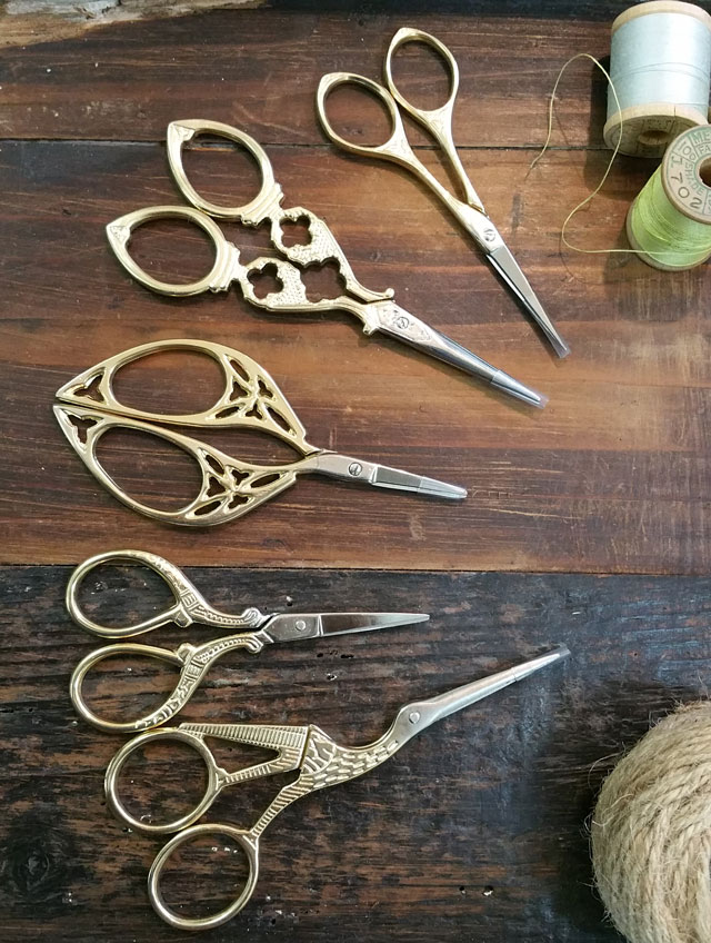 楽天市場】デザインシザー ゴールド アンティーク調はさみ62844