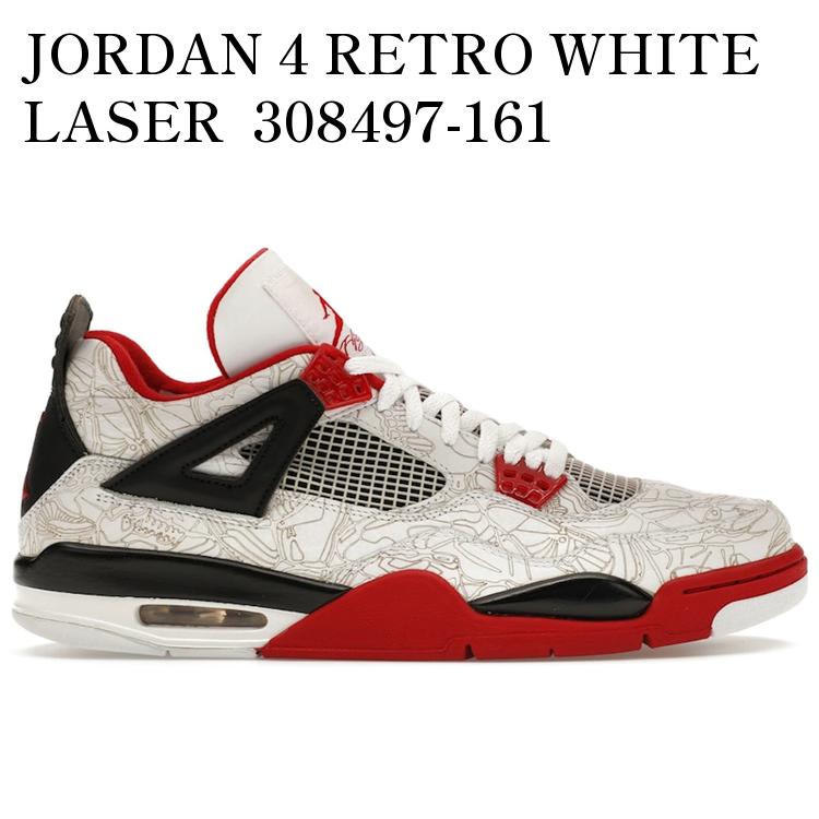 【海外限定 お取り寄せ商品】JORDAN 4 RETRO WHITE LASER 308497-161 メンズ レディース 人気 おしゃれ