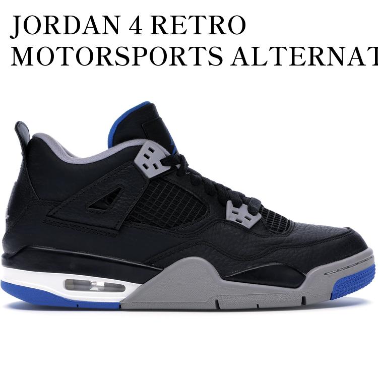 【海外限定 お取り寄せ商品】JORDAN 4 RETRO MOTORSPORTS ALTERNATE (GS) 408452-006 メンズ レディース 人気 おしゃれ