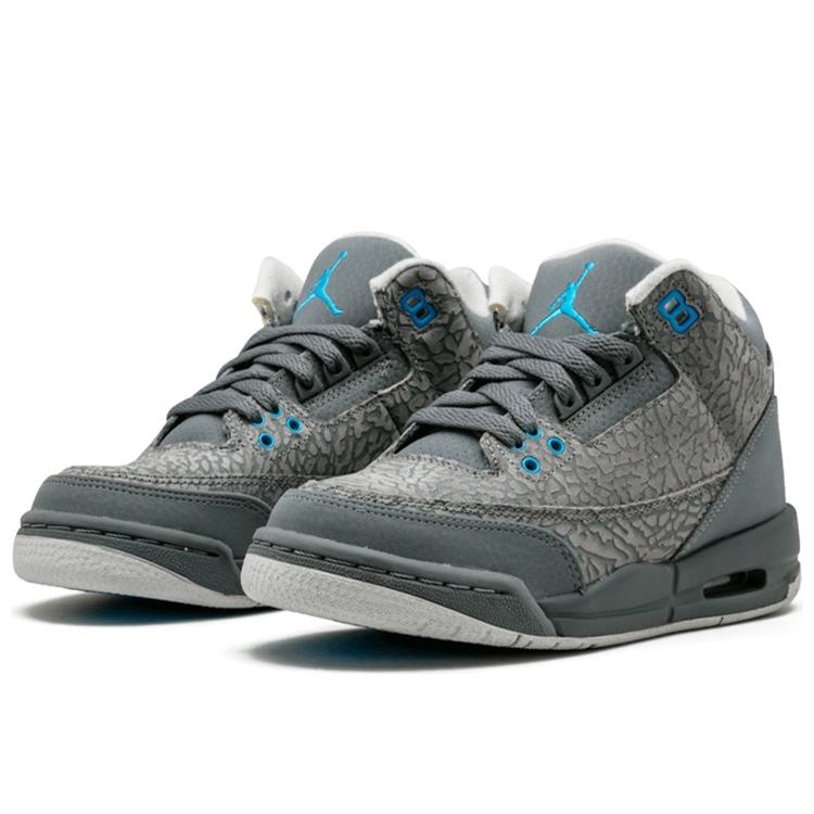 【海外限定 お取り寄せ商品】JORDAN 3 RETRO FLIP COOL GREY BLUE GLOW (GS) 441140-015 メンズ レディース 人気 おしゃれ｜RAISE