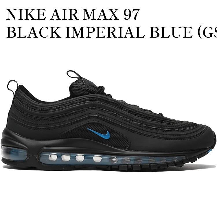 【海外限定 お取り寄せ商品】NIKE AIR MAX 97 BLACK IMPERIAL BLUE (GS) CN9580-001 メンズ レディース 人気 おしゃれ