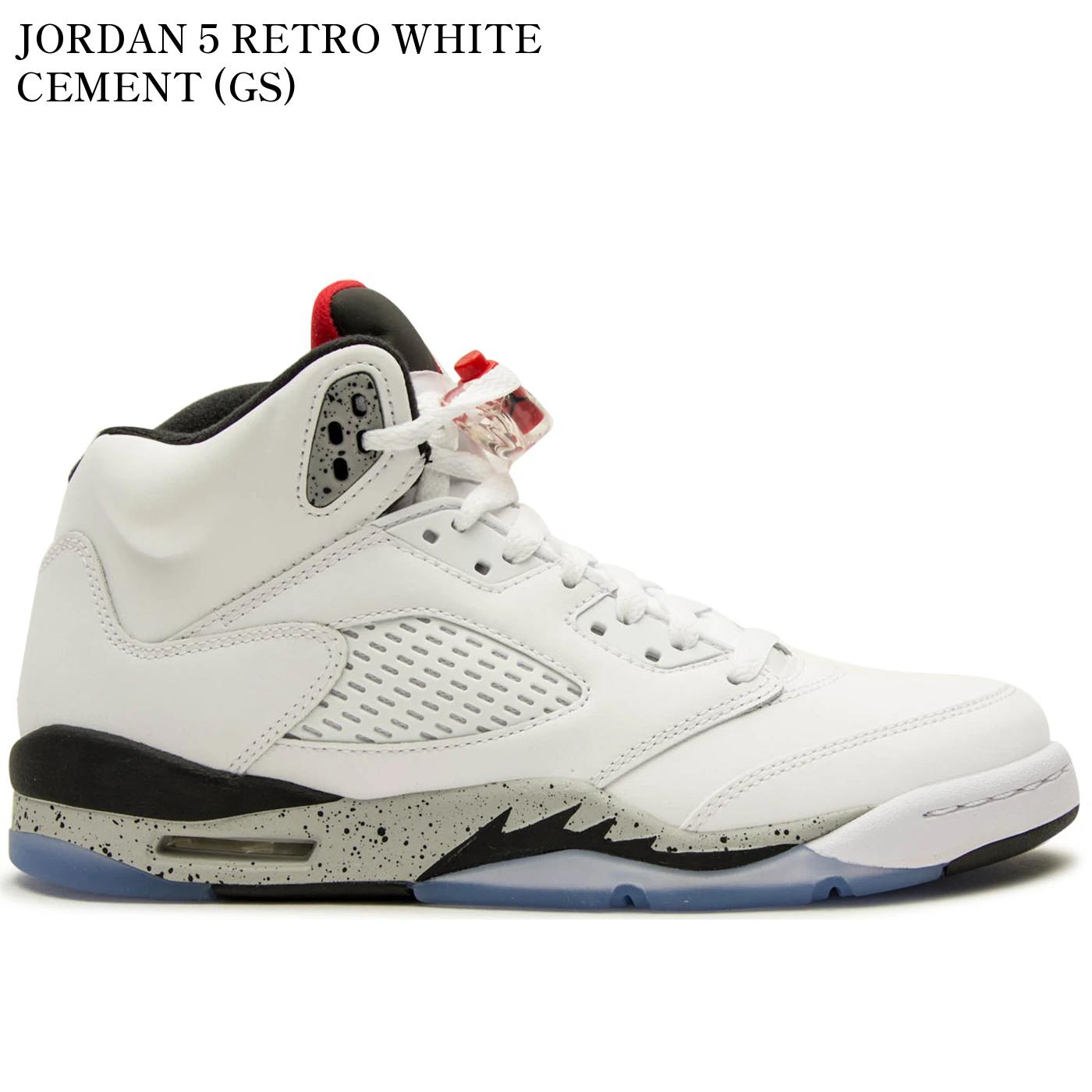 【海外限定 お取り寄せ商品】JORDAN 5 RETRO WHITE CEMENT (GS) 440888-104 メンズ レディース 人気 おしゃれ