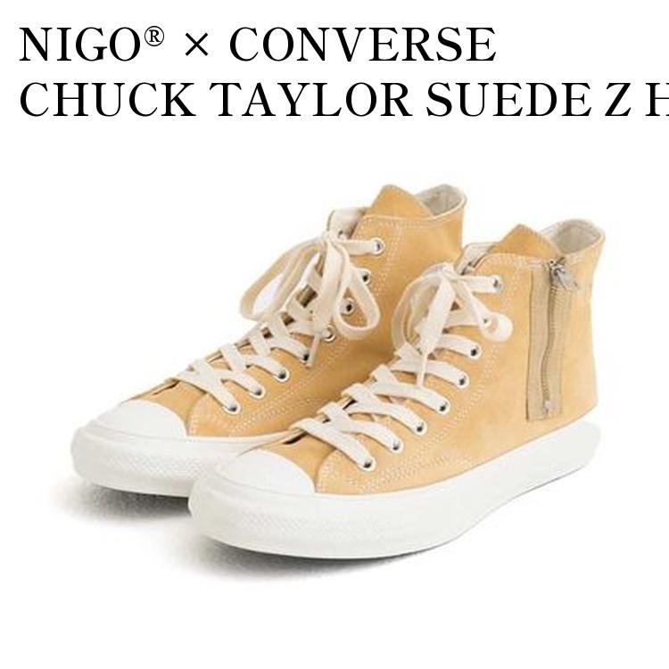 【お取り寄せ商品】NIGO・・ × CONVERSE CHUCK TAYLOR SUEDE Z HI BEIGE ニゴー × コンバース チャックテイラー スウェード Z ハイ ベージュ chucktaylor-nigo メンズ レディース 人気 おしゃれ