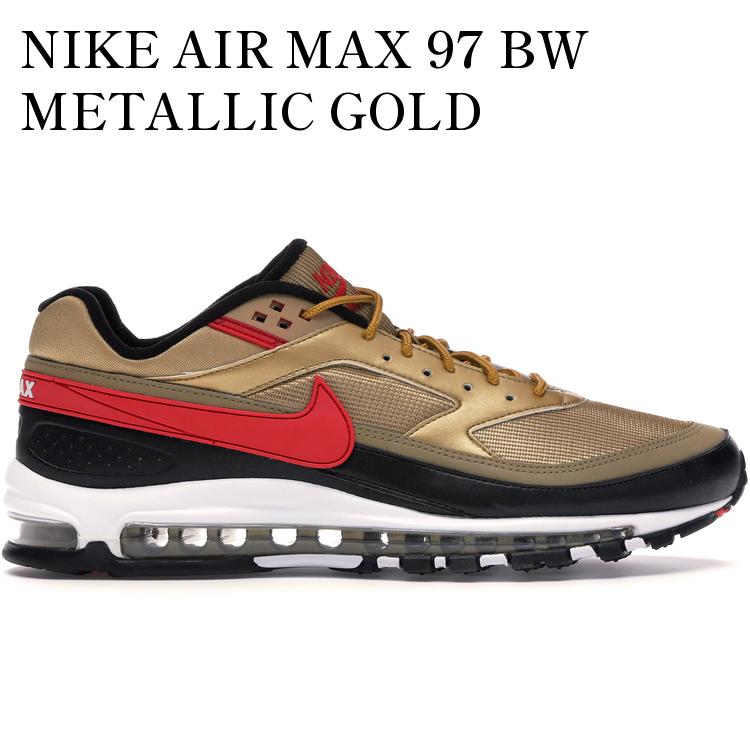 【海外限定 お取り寄せ商品】NIKE AIR MAX 97 BW METALLIC GOLD UNIVERSITY RED BLACK ナイキ エア マックス 97 BW メタリックゴールド ユニバーシティレッド ブラック AO2406-700 メンズ レディース 人気 おしゃれ