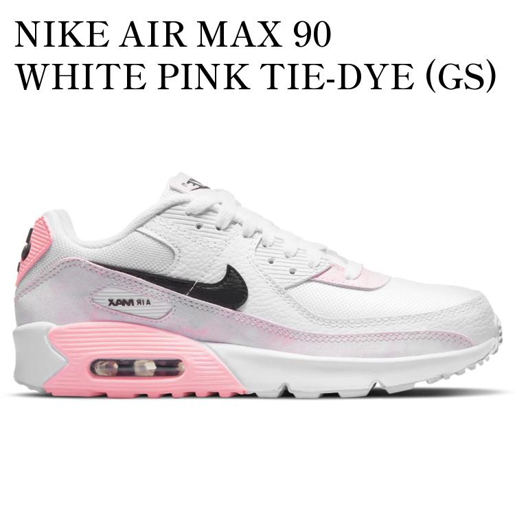 【海外限定 お取り寄せ商品】NIKE AIR MAX 90 WHITE PINK TIE-DYE (GS) DM3110-100 メンズ レディース 人気 おしゃれ