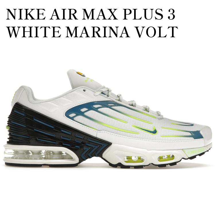 【海外限定 お取り寄せ商品】NIKE AIR MAX PLUS 3 WHITE MARINA VOLT BLACK DV3488-100 メンズ レディース 人気 おしゃれ｜RAISE