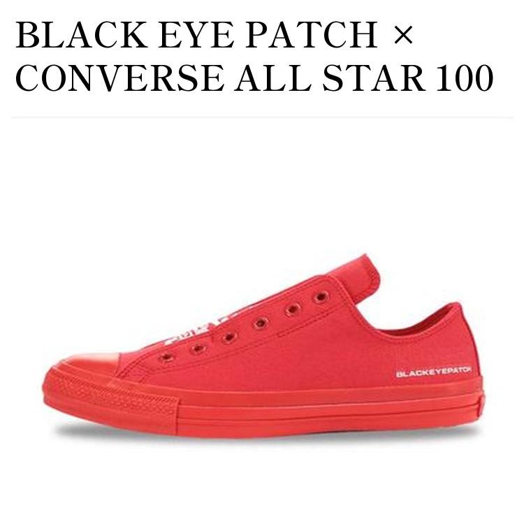 【お取り寄せ商品】BLACK EYE PATCH × CONVERSE ALL STAR 100 SLIP OX RED ブラックアイパッチ × コンバース オールスター 100 スリップ OX レッド 31306640 メンズ レディース 人気 おしゃれ