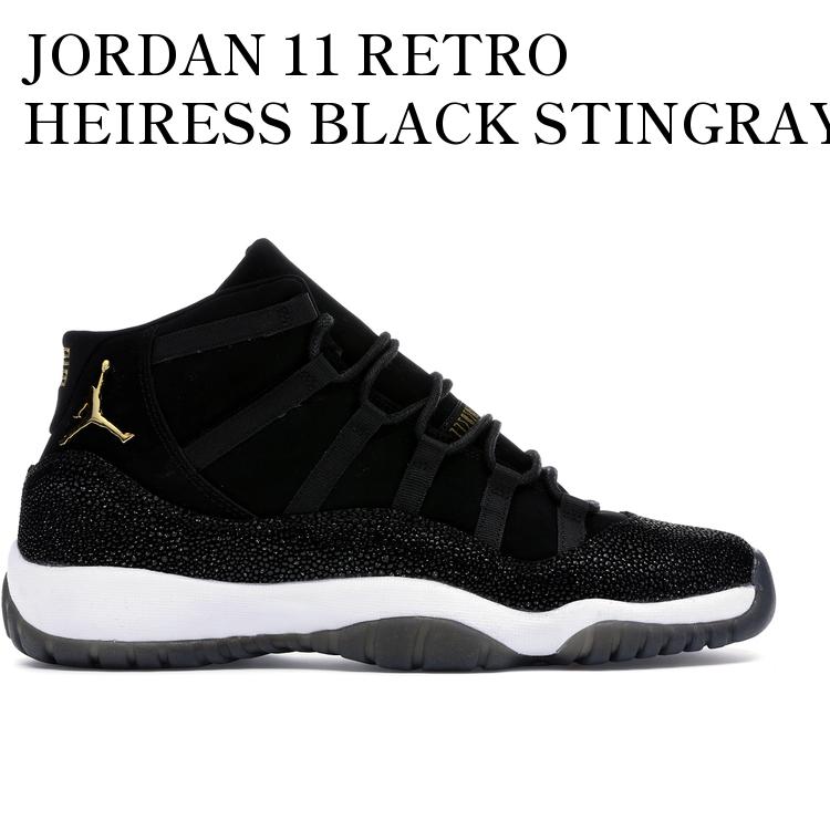 【海外限定 お取り寄せ商品】JORDAN 11 RETRO HEIRESS BLACK STINGRAY (GS) 852625-030 メンズ レディース 人気 おしゃれ