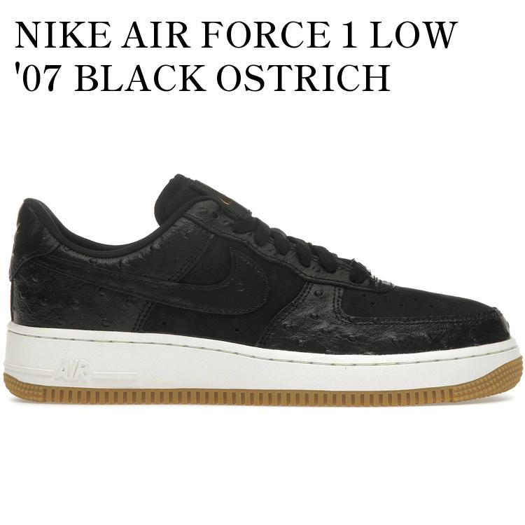 【海外限定 お取り寄せ商品】NIKE AIR FORCE 1 LOW '07 BLACK OSTRICH GUM (WOMEN'S) DZ2708-002 メンズ レディース 人気 おしゃれ