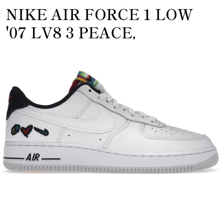 【海外限定 お取り寄せ商品】NIKE AIR FORCE 1 LOW '07 LV8 3 PEACE, LOVE, SWOOSH DM8148-100 メンズ レディース 人気 おしゃれ