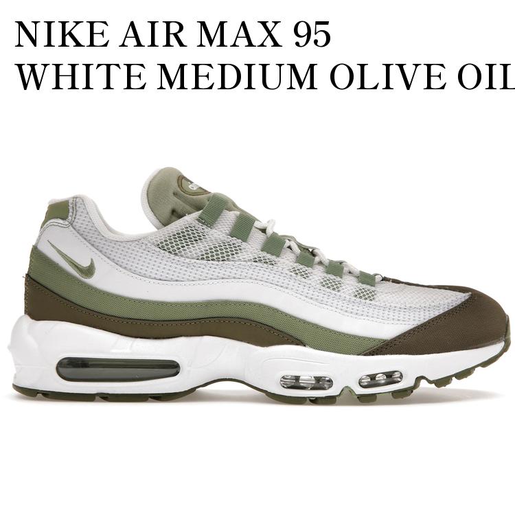 【海外限定 お取り寄せ商品】NIKE AIR MAX 95 WHITE MEDIUM OLIVE OIL GREEN ナイキ エア マックス 95 ホワイト ミディアムオリーブ オイルグリーン FD0780-100 メンズ レディース 人気 おしゃれ 39,910円