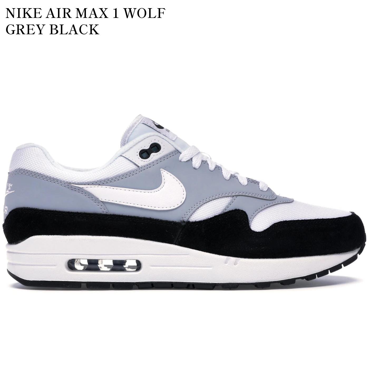 【海外限定 お取り寄せ商品】NIKE AIR MAX 1 WOLF GREY BLACK AH8145-003 メンズ レディース 人気 おしゃれ