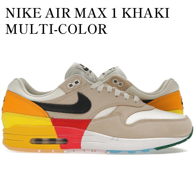 【海外限定 お取り寄せ商品】NIKE AIR MAX 1 KHAKI MULTI-COLOR (WOMEN'S) ナイキ エア マックス 1 カーキ マルチカラー (ウィメンズ) FQ2538-100 メンズ レディース 人気 おしゃれ｜RAISE