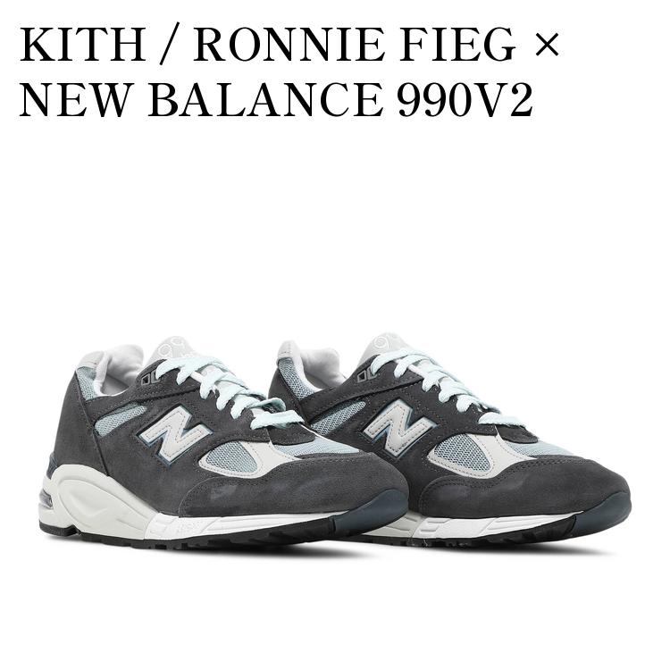 靴 m990ki3 m990 newbalance NEW BALANCE×KITH スニーカーM990KI3 M990KI3 ネイビー サイズ