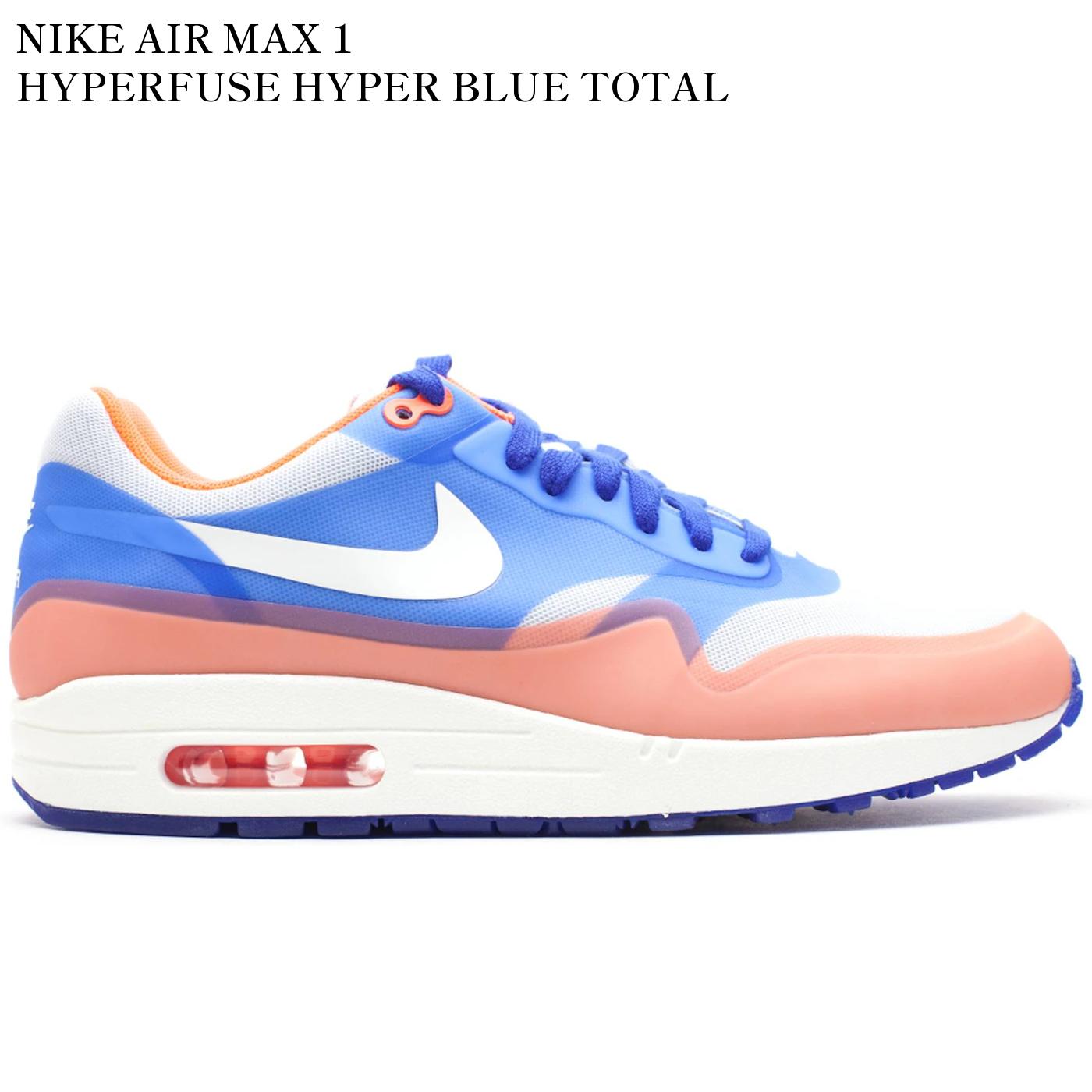 【海外限定 お取り寄せ商品】NIKE AIR MAX 1 HYPERFUSE HYPER BLUE TOTAL CRIMSON (WOMEN'S) 579758-001 メンズ レディース 人気 おしゃれ