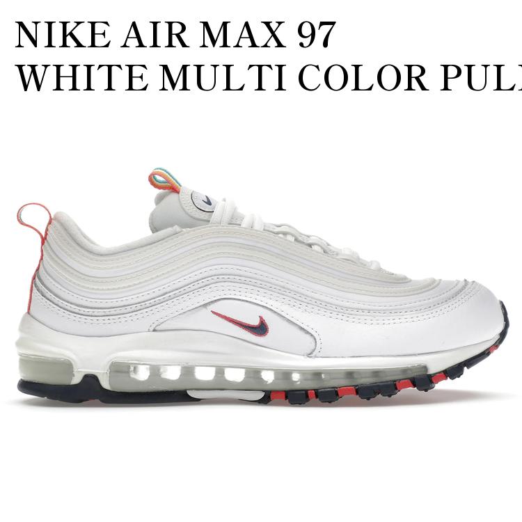 【海外限定 お取り寄せ商品】NIKE AIR MAX 97 WHITE MULTI COLOR PULL TABS (WOMEN'S) DH1592-100 メンズ レディース 人気 おしゃれ