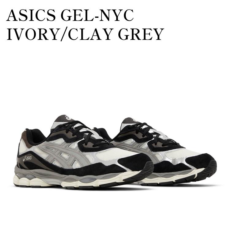 ★人気★ Asics Gel-NYC Black Clay Grey Trainers ASICS Unisex GEL-NYC Black Clay Grey | Sneaker
