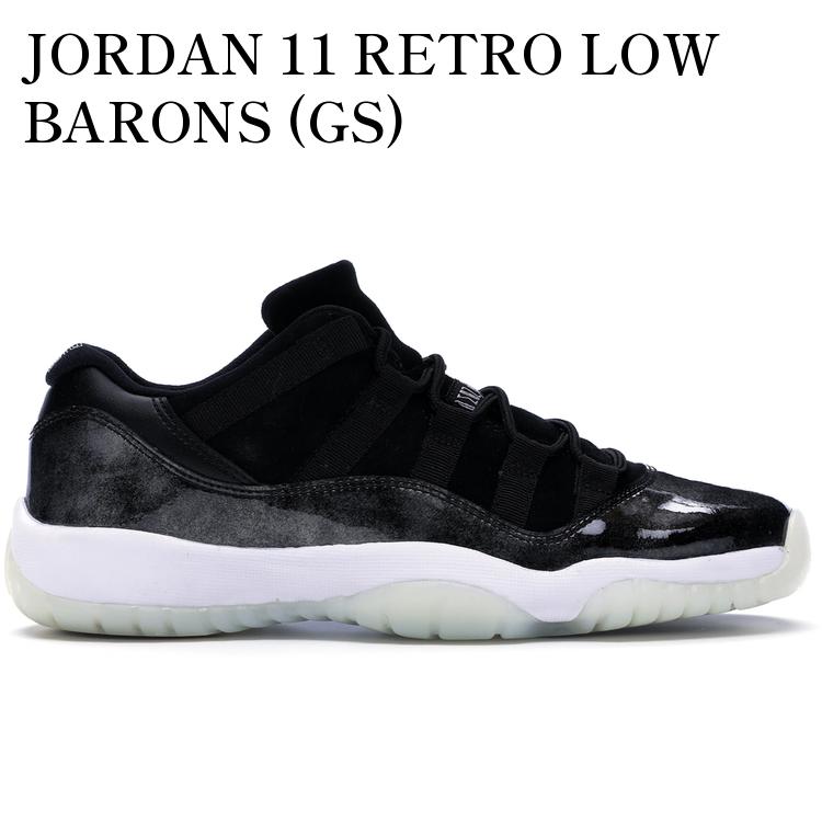 【海外限定 お取り寄せ商品】JORDAN 11 RETRO LOW BARONS (GS) 528896-010 メンズ レディース 人気 おしゃれ