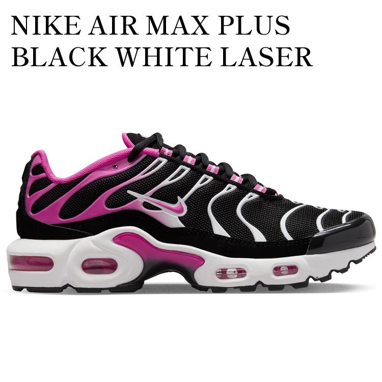 【海外限定 お取り寄せ商品】NIKE AIR MAX PLUS BLACK WHITE LASER FUCHSIA (GS) CD0609-025 メンズ レディース 人気 おしゃれ｜RAISE