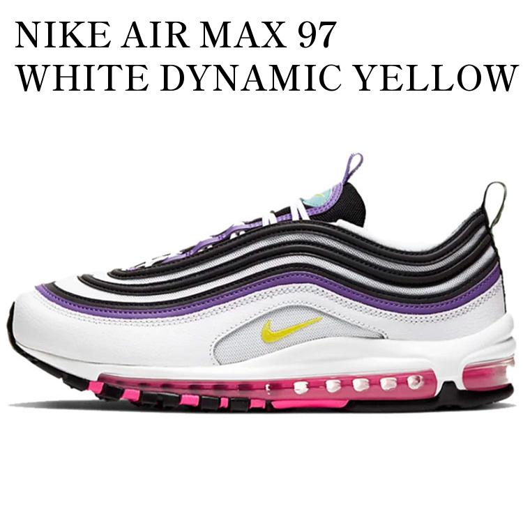 【海外限定 お取り寄せ商品】NIKE AIR MAX 97 WHITE DYNAMIC YELLOW VIOLET 921826-106 メンズ レディース 人気 おしゃれ｜RAISE