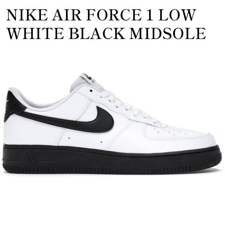 【海外限定 お取り寄せ商品】NIKE AIR FORCE 1 LOW WHITE BLACK MIDSOLE CK7663-101 メンズ レディース 人気 おしゃれ|RAISE