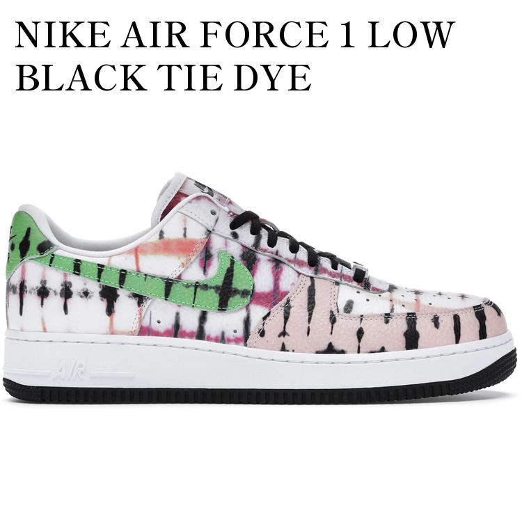 【海外限定 お取り寄せ商品】NIKE AIR FORCE 1 LOW BLACK TIE DYE (WOMEN'S) CW1267-101 メンズ レディース 人気 おしゃれ