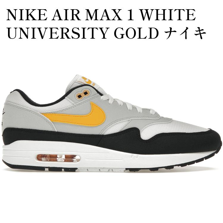 【海外限定 お取り寄せ商品】NIKE AIR MAX 1 WHITE UNIVERSITY GOLD ナイキ エア マックス 1 ホワイト ユニバーシティゴールド FD9082-104 メンズ レディース 人気 おしゃれ|RAISE