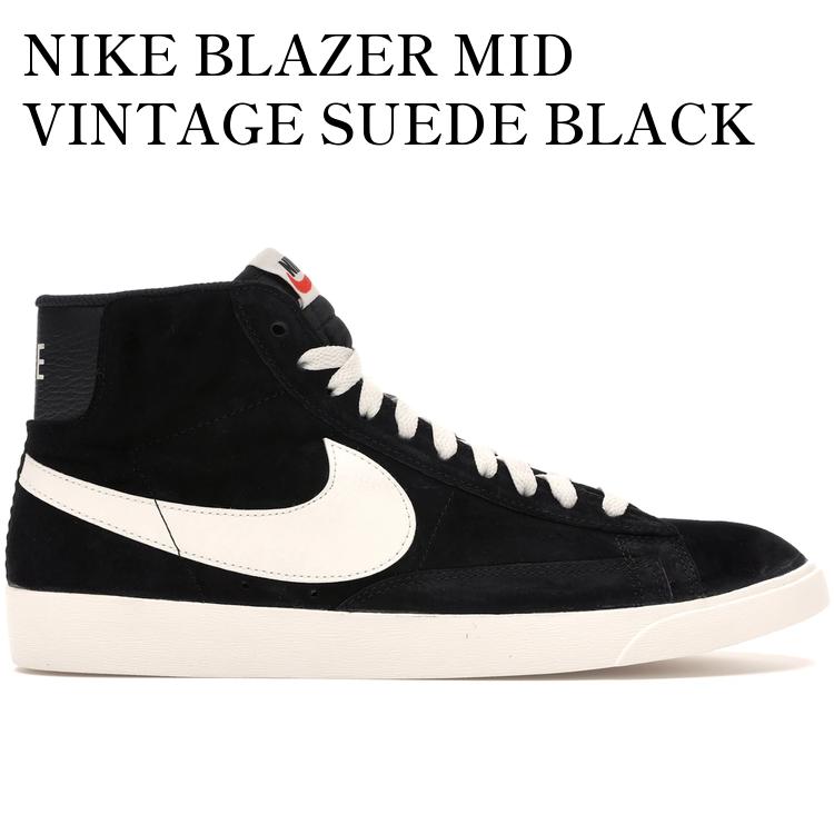 【海外限定 お取り寄せ商品】NIKE BLAZER MID VINTAGE SUEDE BLACK (WOMEN'S) AV9376-001 メンズ レディース 人気 おしゃれ|RAISE