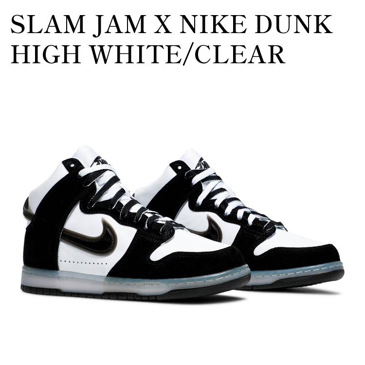 【お取り寄せ商品】SLAM JAM X NIKE DUNK HIGH WHITE/CLEAR BLACK スラムジャム × ナイキ ダンク ハイ ホワイト/クリアブラック DA1639-101 メンズ レディース 人気 おしゃれ画像