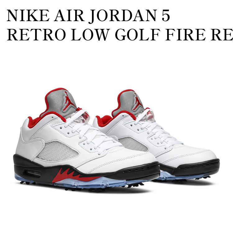 楽天市場】NIKE JORDAN 5 LOW GOLF FIRE RED white/fire red