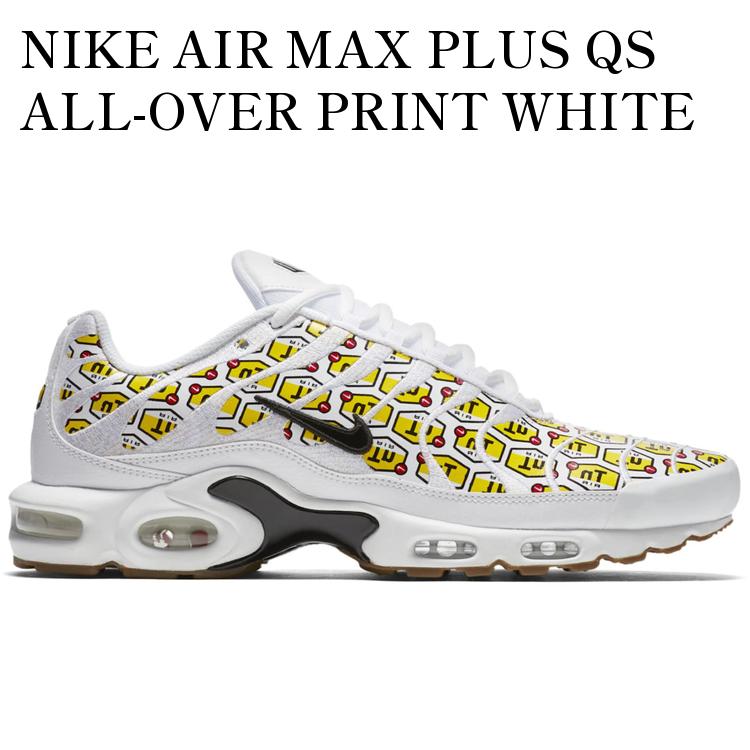 【海外限定 お取り寄せ商品】NIKE AIR MAX PLUS QS ALL-OVER PRINT WHITE 903827-100 メンズ レディース 人気 おしゃれ
