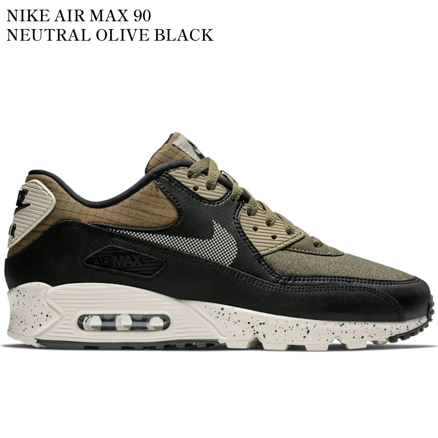 【海外限定 お取り寄せ商品】NIKE AIR MAX 90 NEUTRAL OLIVE BLACK 700155-203 メンズ レディース 人気 おしゃれ|RAISE