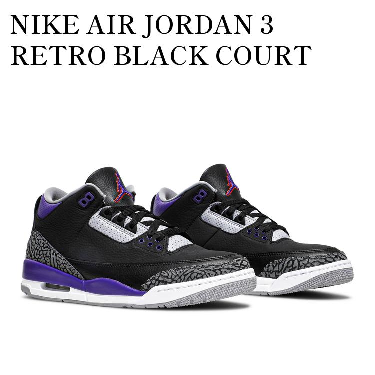 ジョーダン 3 レトロ ブラック コート パープル メンズ サイズ 43 楽天市場】NIKE AIR JORDAN 3 RETRO COURT PURPLE black/court