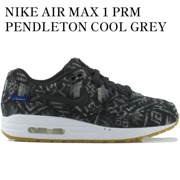 【海外限定 お取り寄せ商品】NIKE AIR MAX 1 PRM PENDLETON COOL GREY BLACK (WOMEN'S) 918621-004 メンズ レディース 人気 おしゃれ｜RAISE