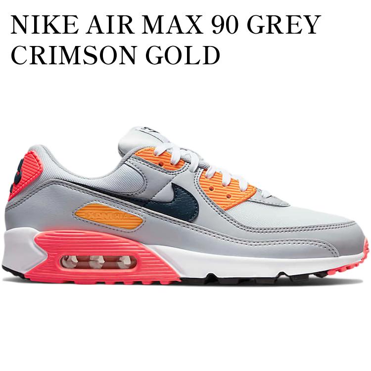 【海外限定 お取り寄せ商品】NIKE AIR MAX 90 GREY CRIMSON GOLD (WOMEN'S) DH5072-001 メンズ レディース 人気 おしゃれ
