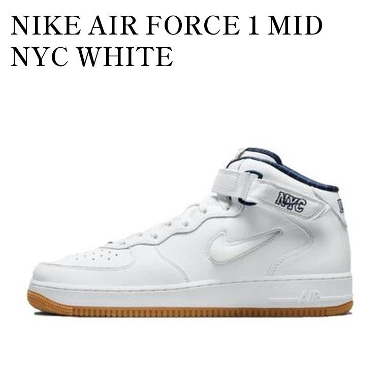 楽天市場】NIKE AIR FORCE 1 MID QS NYC white/white-midnight navy