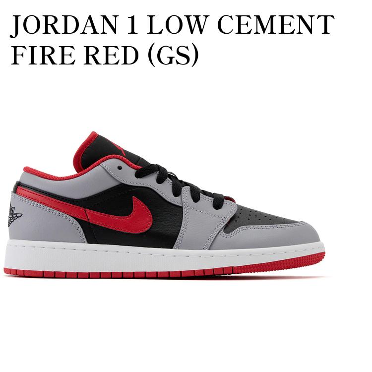 【海外限定 お取り寄せ商品】JORDAN 1 LOW CEMENT FIRE RED (GS) 553560-060 メンズ レディース 人気 おしゃれ