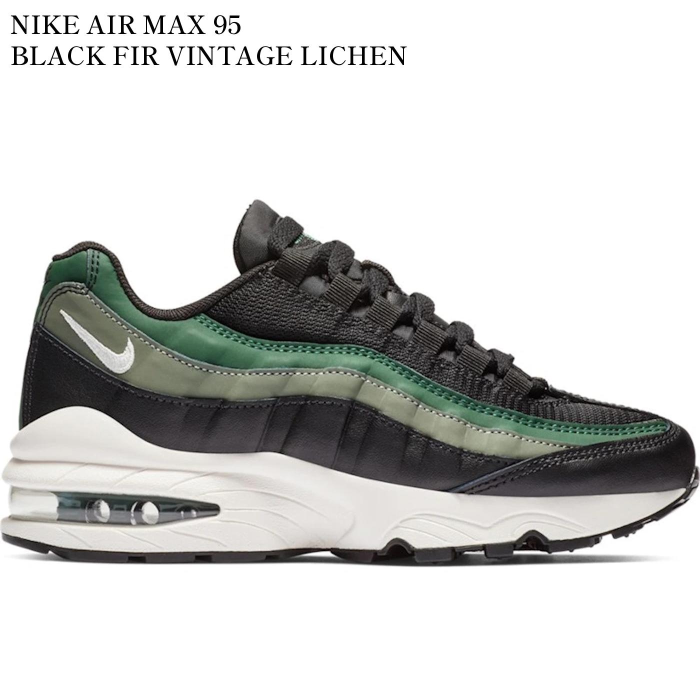 【海外限定 お取り寄せ商品】NIKE AIR MAX 95 BLACK FIR VINTAGE LICHEN (GS) 905348-027 メンズ レディース 人気 おしゃれ|RAISE