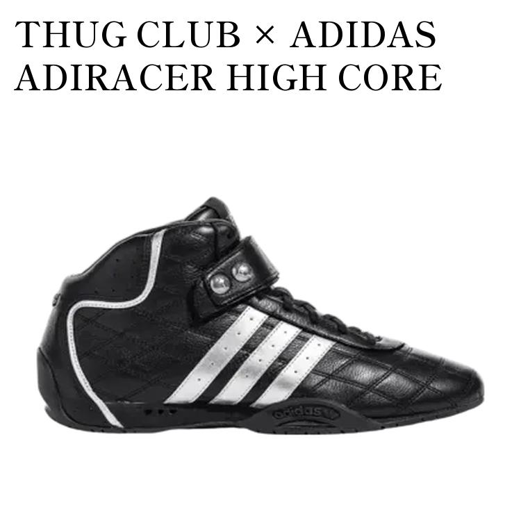 【お取り寄せ商品】THUG CLUB × ADIDAS ADIRACER HIGH CORE BLACK/SILVER METALLIC サグクラブ × アディダス アディレーサー ハイ コアブラック/シルバーメタリック JS1925 メンズ レディース 人気 おしゃれ