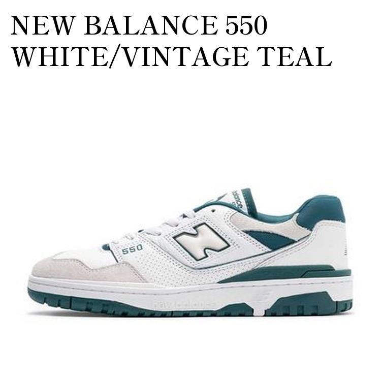 【お取り寄せ商品】NEW BALANCE 550 WHITE/VINTAGE TEAL ニューバランス 550 ホワイト/ヴィンテージティール BB550STA メンズ レディース