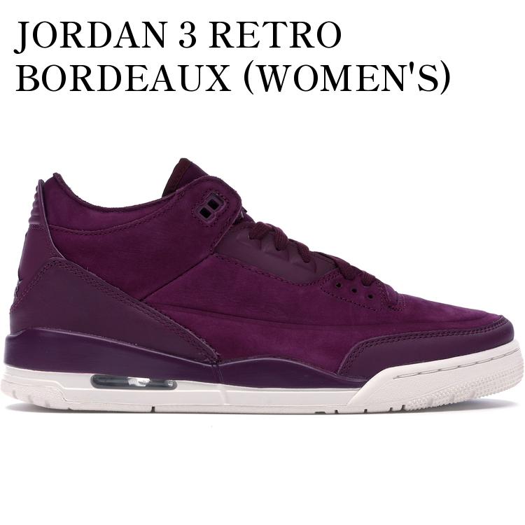 【海外限定 お取り寄せ商品】JORDAN 3 RETRO BORDEAUX (WOMEN'S) AH7859-600 メンズ レディース 人気 おしゃれ|RAISE