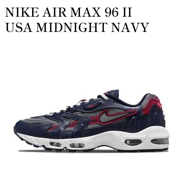 靴 NIKE AIR MAX 96 II USA/Midnight Navy Nike Air Max 96 II White Midnight Navy | Where To Buy
