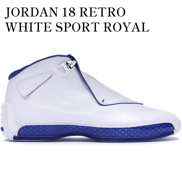【海外限定 お取り寄せ商品】JORDAN 18 RETRO WHITE SPORT ROYAL AA2494-106 メンズ レディース 人気 おしゃれ|RAISE