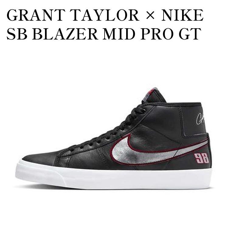 【お取り寄せ商品】GRANT TAYLOR × NIKE SB BLAZER MID PRO GT BLACK グラント・テイラー × ナイキ SB ブレーザー ミッド プロ GT ブラック FN4182-001 メンズ レディース 人気 おしゃれ