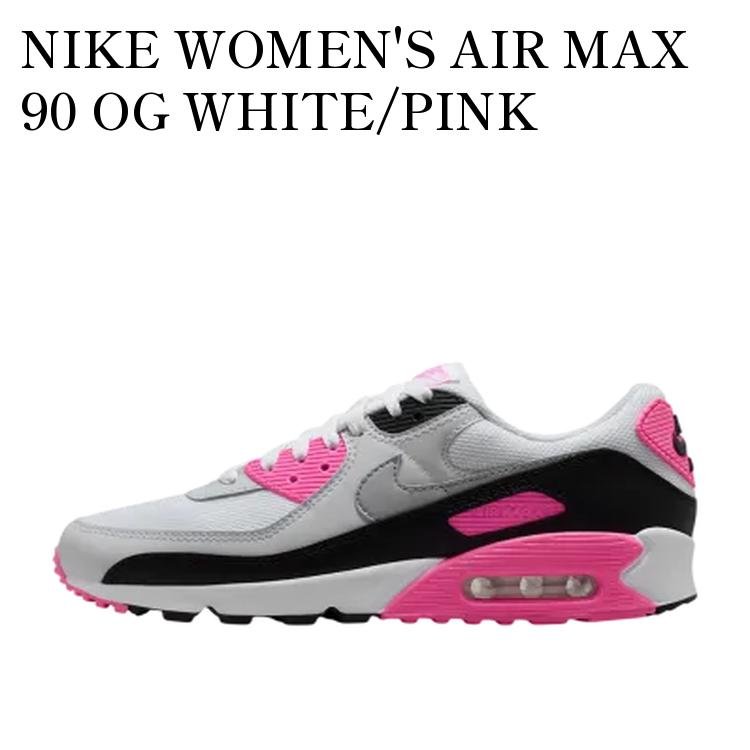 【お取り寄せ商品】NIKE WOMEN'S AIR MAX 90 OG WHITE/PINK GLOW/BLACK/WOLF GREY ナイキ ウィメンズ エアマックス90 OG ホワイト/ピンクグロー/ブラック/ウルフグレー IM4613-100 メンズ レディース 人気 おしゃれ