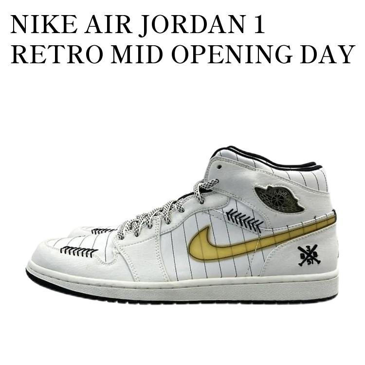 【お取り寄せ商品】NIKE AIR JORDAN 1 RETRO MID OPENING DAY WHITE ナイキ エアジョーダン1 レトロ ミッド オープニングデイ ホワイト 325514-102 メンズ レディース 人気 おしゃれ|RAISE